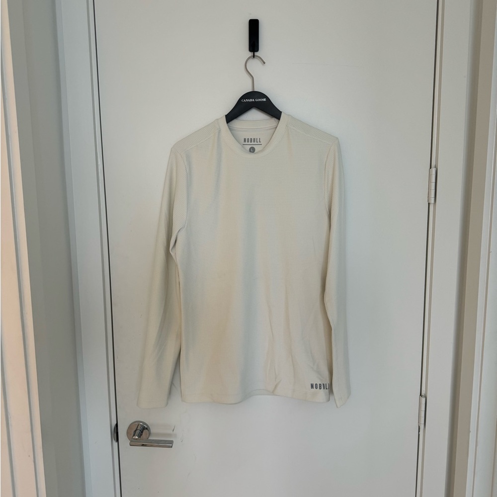 Men’s Nobull Waffle knit sweater large white